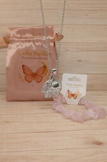 Bola de grossesse & bracelet en quartz rose 