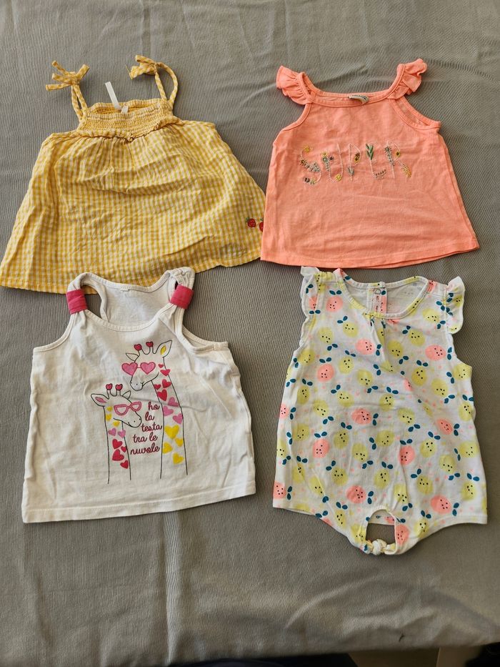 Lot 48 vêtements 12 mois été fille - photo numéro 5