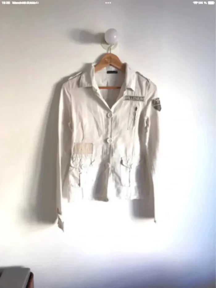 Veste en lin et coton blanche J&S Millenium taille 34/36