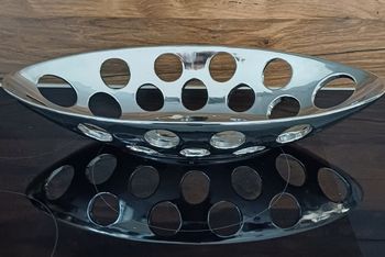 Coupe acier ovale argent