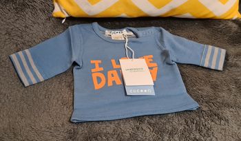 Petit Pull bleu "I Love Daddy" garçon taille 50 Cocoon
