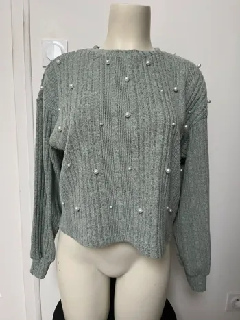 Pull fin avec perles
