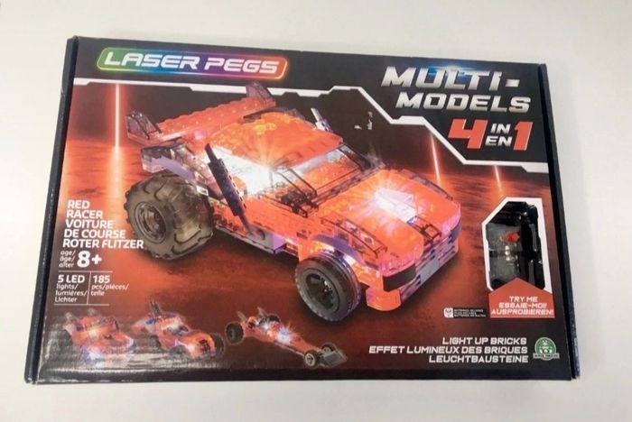 Laser pegs voiture de course rouge modèle 4en1