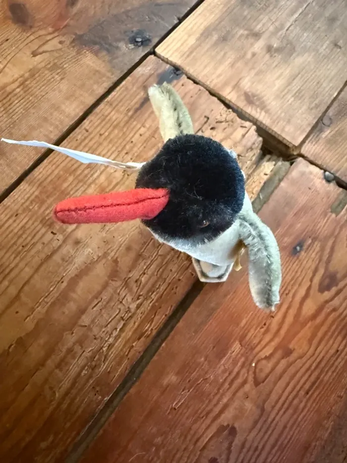 Peluche ancienne rigide Steiff manchot pingouin papou Peggy Pinguin 10cm antarctique - photo numéro 2