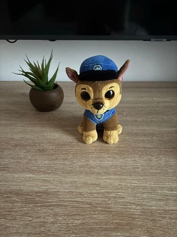 peluche Chase yeux brillant pat patrouille