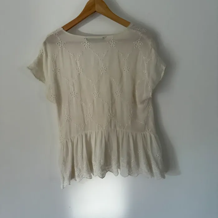 Blouse Zara blanc cassée fluide - photo numéro 5