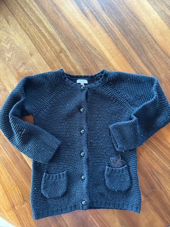 Gilet boutons Lisa rose 10 ans fille