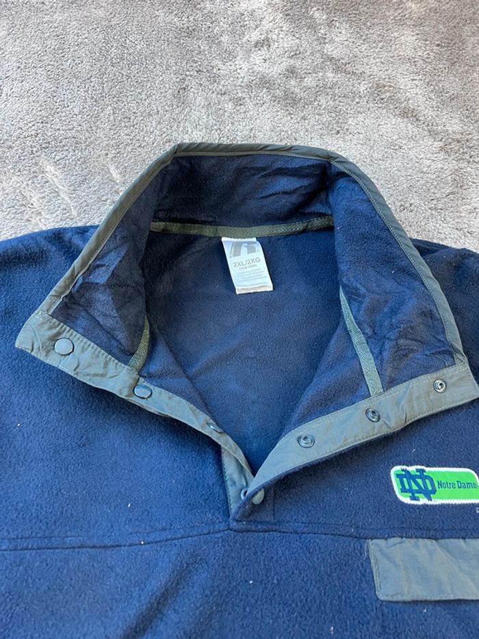 Pull polaire universitaire Notre-Dame Russell bleu marine avec logo brodé – Taille XXL - photo numéro 12