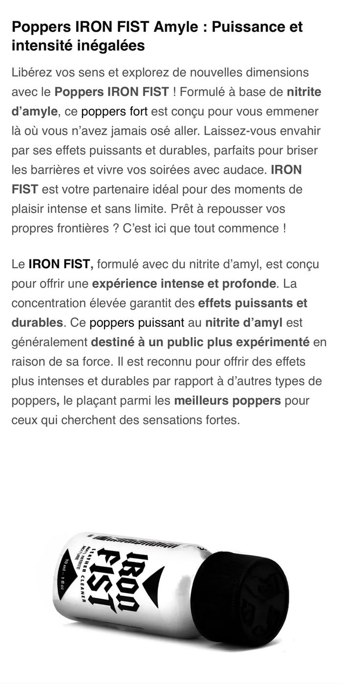 Iron fist mot de 2 nettoyant pour cuir et autre effet pour connaisseur - photo numéro 4