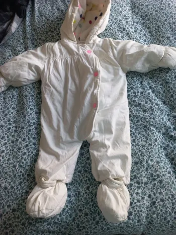 Combinaison bébé blanche 6 mois