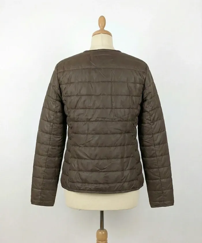 Veste matelassée marron chocolat - Claire Neuville 38/40 - photo numéro 2
