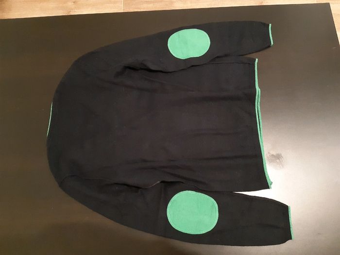 Pull femme marine et vert - photo numéro 4