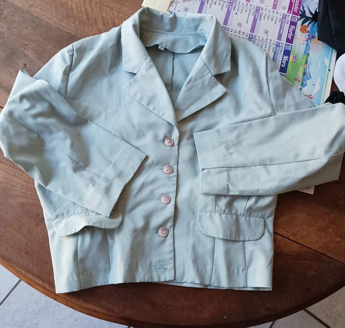 Veste blazer taille 3 bleu ciel