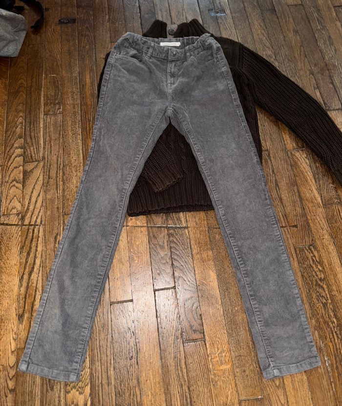 Pull Massimo dutti et pantalon velour Monoprix 12 ans - photo numéro 3