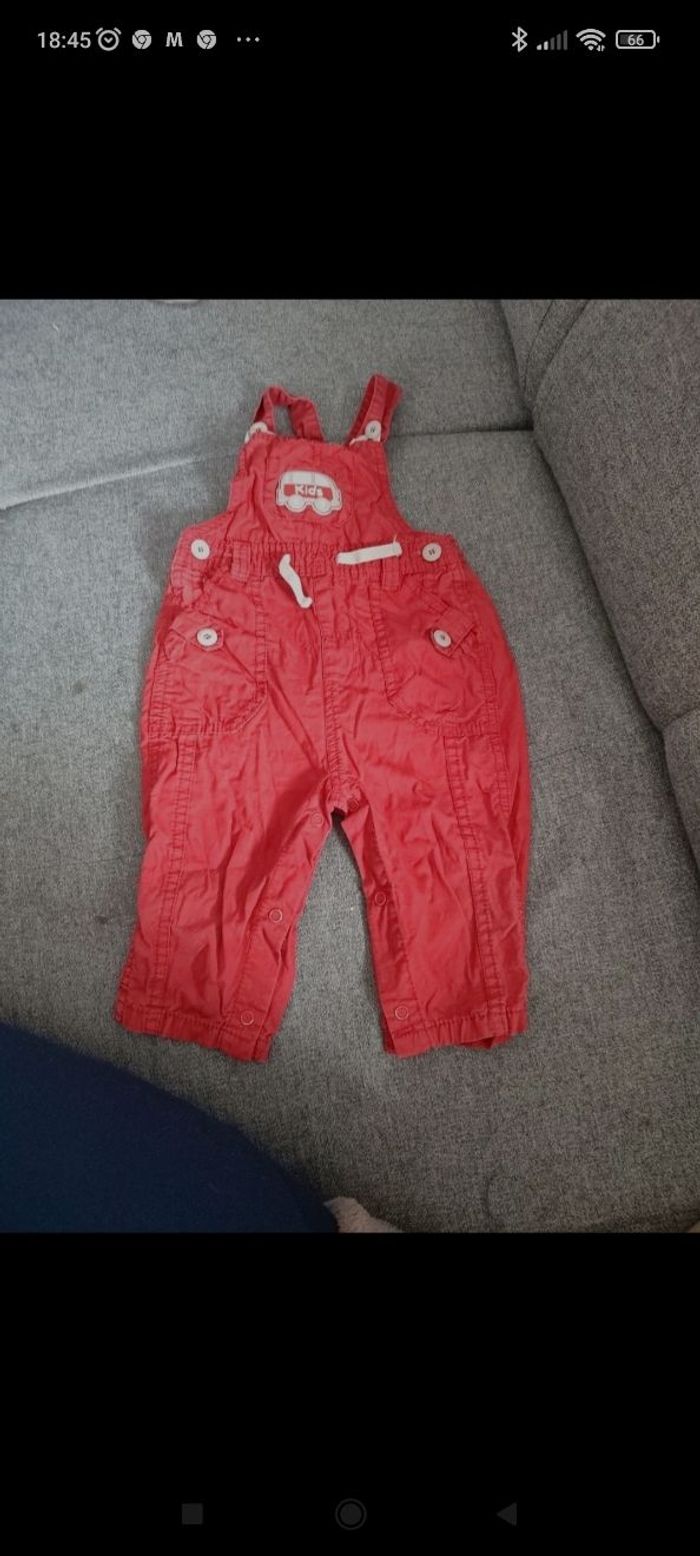 Salopette 12 mois rouge