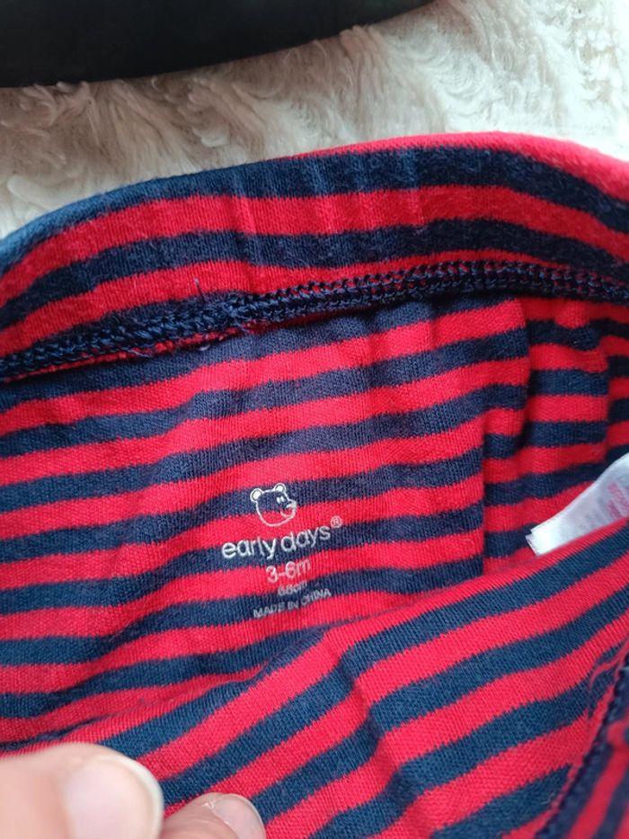 Pantalon sarouel legging rayé Garçon 3/6 mois Early days 100% coton - photo numéro 5