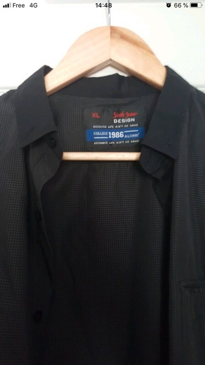 Chemise noire homme taille XL - photo numéro 4