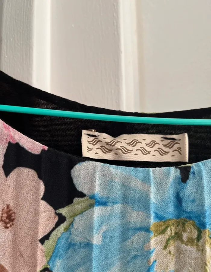 Robe d’été longue noire/multicolore T40/42 très bon état - photo numéro 3