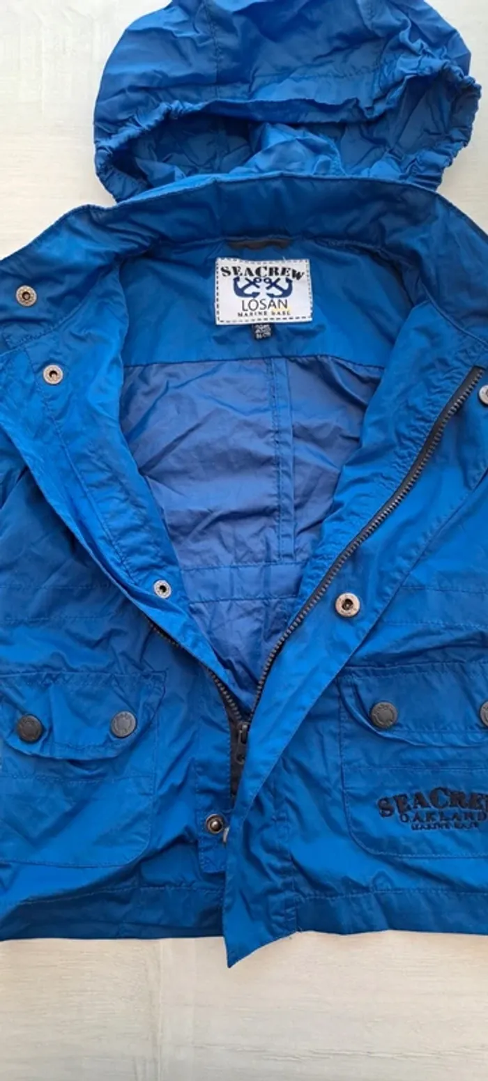 Veste de pluie jacket - Losan - 86 cm - bleu - capuche retractable - automne printemps - photo numéro 8