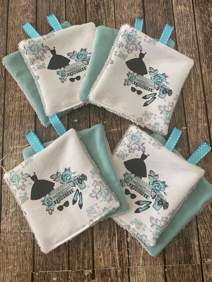 Lot 8 lingettes lavable