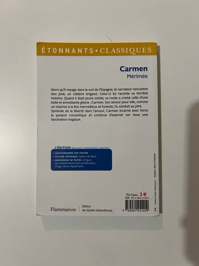 Livre Carman, Mérimée - photo numéro 2
