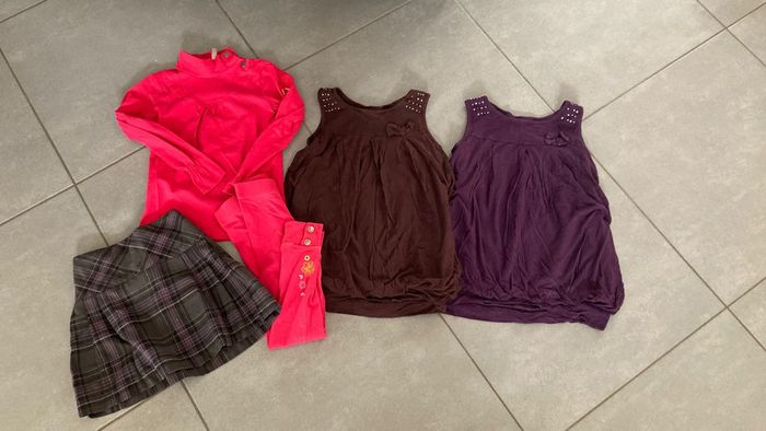 Lot ensemble garde robe vêtement tunique jupe robe fille 5 ans