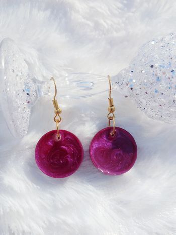 Boucles d'oreilles roses
