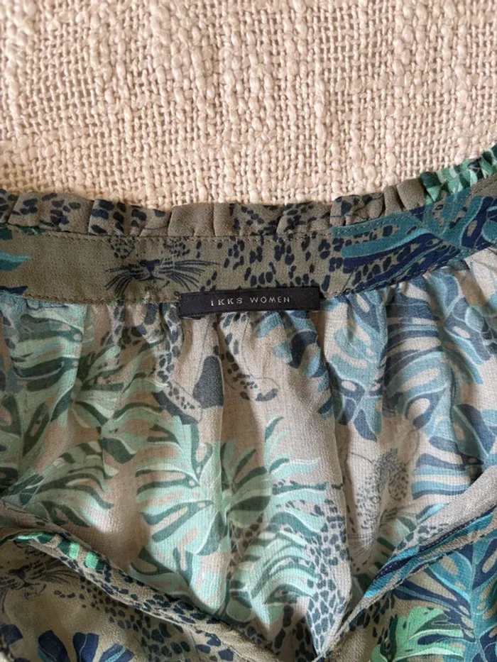 Blouse manches longues IKKS, taille 36 fleuris - photo numéro 4