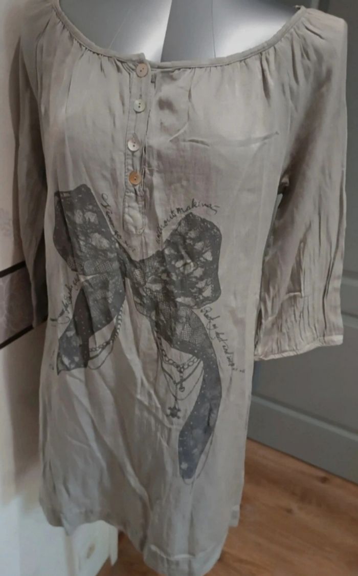 Blouse longue femme t s - photo numéro 2