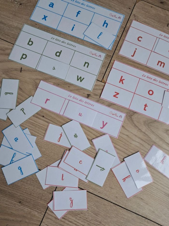 Le loto des lettres minuscules : script et cursive - photo numéro 2