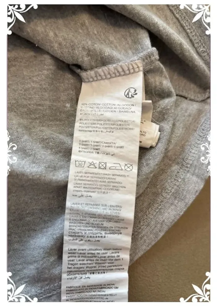 👕 T-shirt gris Schtroumpfette taille XL - photo numéro 5