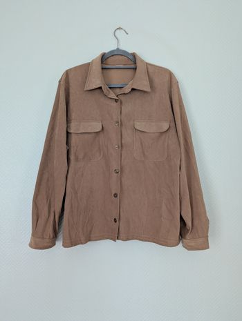 Surchemise camel en suédine douce – Taille 42/44