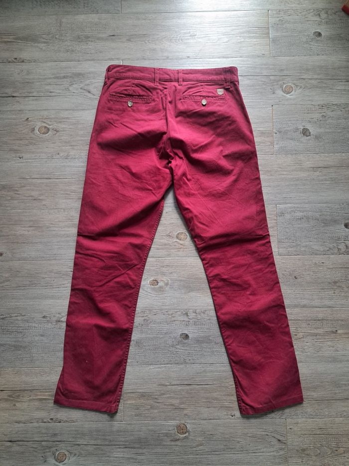 Pantalon chino Eden Park rouge bordeaux - photo numéro 4