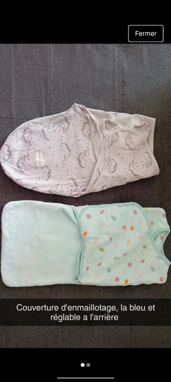 Lot de couverture d'enmaillotage