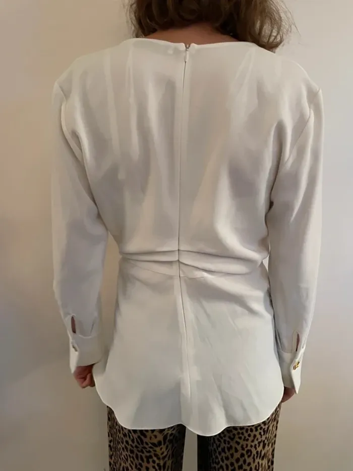 Chemisier blanc stylé et chic Zara 38 - photo numéro 3