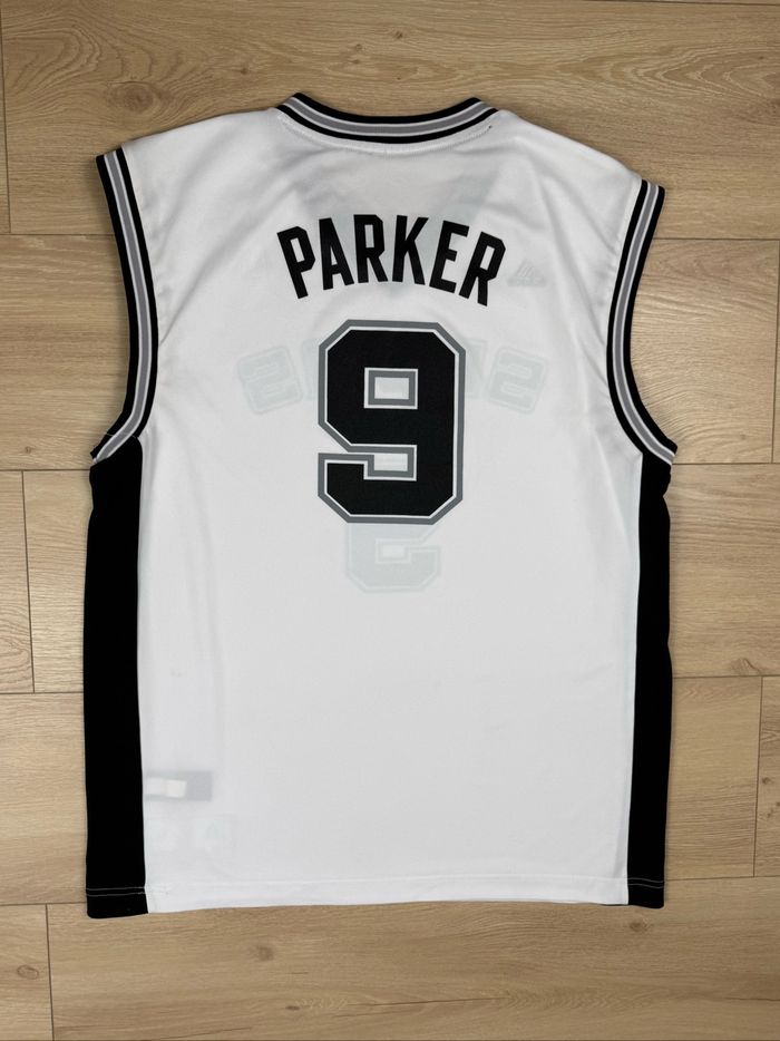 Maillot rétro de basket NBA adidas Tony Parker Spurs taille M - photo numéro 3