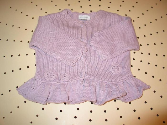GILET EN COTON - MAUVE - FILLE 6 MOIS