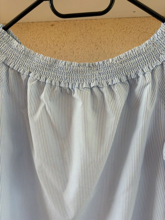 Blouse à rayures bleu et blanche H&M taille 36 - photo numéro 2