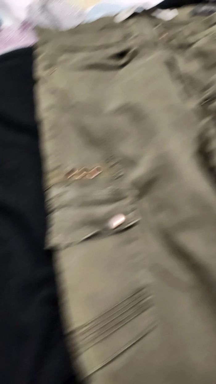 Pantalon kaki à poche et couture - photo numéro 5