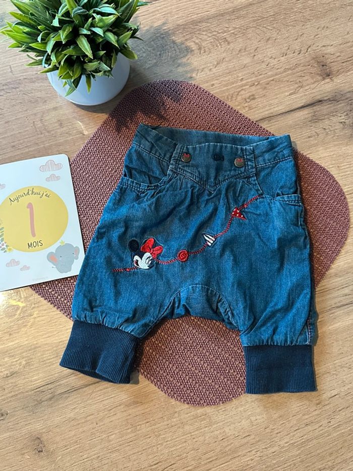 Jeans bébé fille Minnie Disney 56cm / 1m