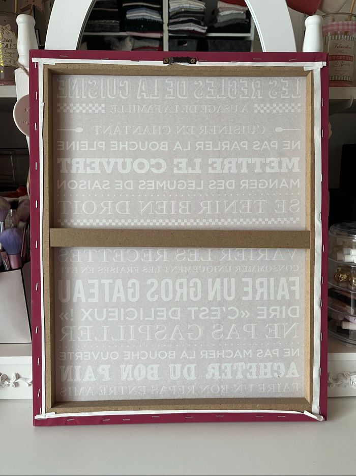 Toile fond rose "les règles de la cuisine " BE 👩‍🍳 - photo numéro 4