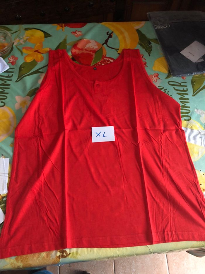 Débardeur femme rouge xl neuf