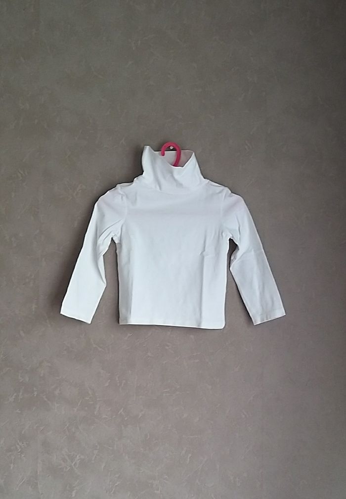 Sous-pull blanc fille 5 ans