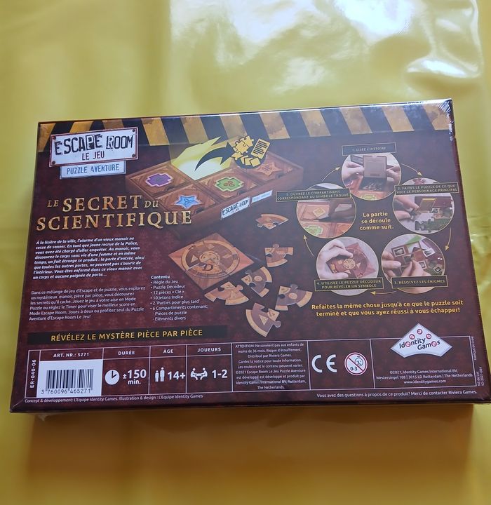 Puzzle escape le Secret du Scientifique riviera games - photo numéro 7
