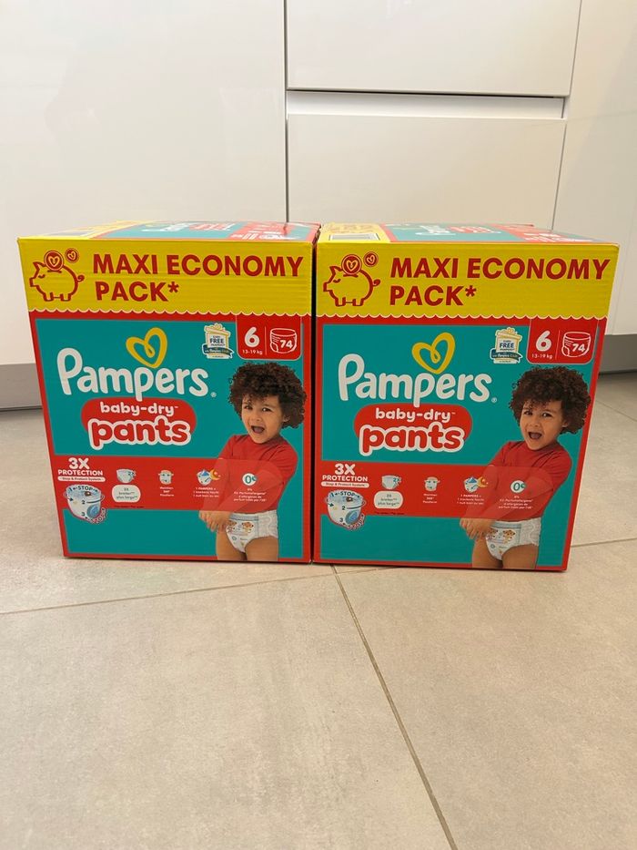 148 couches Pampers Baby Dry pants taille 6 - photo numéro 1