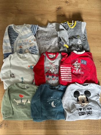 Lot pyjamas velours T6M