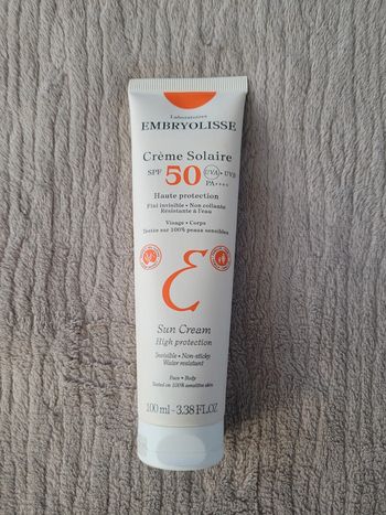 Crème Solaire spf 50 Embryolisse Visage &Corps