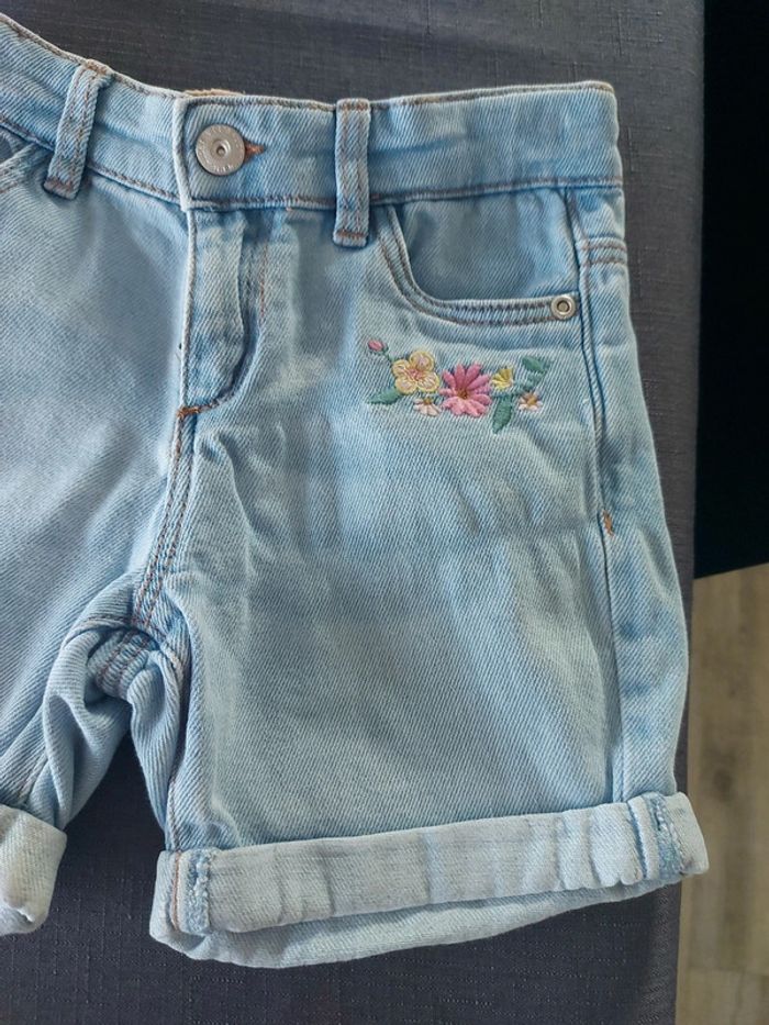 Bermuda Vertbaudet jeans clair 4 ans - photo numéro 4