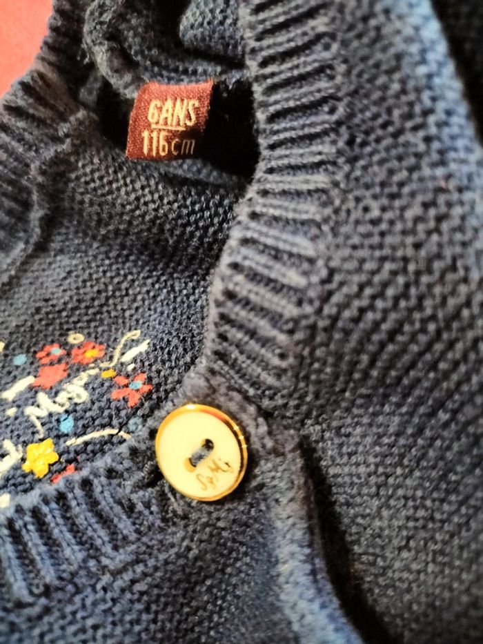 Gilet court manches longues bleu 6 ans Sergent Major - photo numéro 7