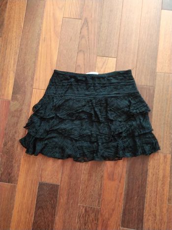 Jupe broderie noir taille 38 Etam
